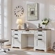 preview thumbnail 6 of 28, 60" Farmhouse Executive Desk, Wood Home Office Desk, Computer Desk