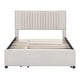 preview thumbnail 3 of 16, Full Size Upholstered Platform Bed with 2 Drawers and 1 Twin Size Trundle, Classic Headboard Design
