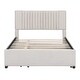preview thumbnail 3 of 30, Full Size Upholstered Platform Bed with 2 Drawers