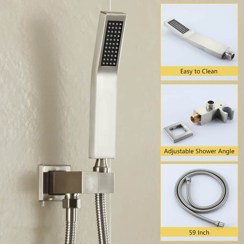 2-Function 10/12/16 In Ceiling Mounted Shower System