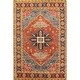preview thumbnail 2 of 1, Pasargad Home Heriz Collection Hand-Knotted Lambs Wool Rug 3' 0" X  4' 1" - Rust