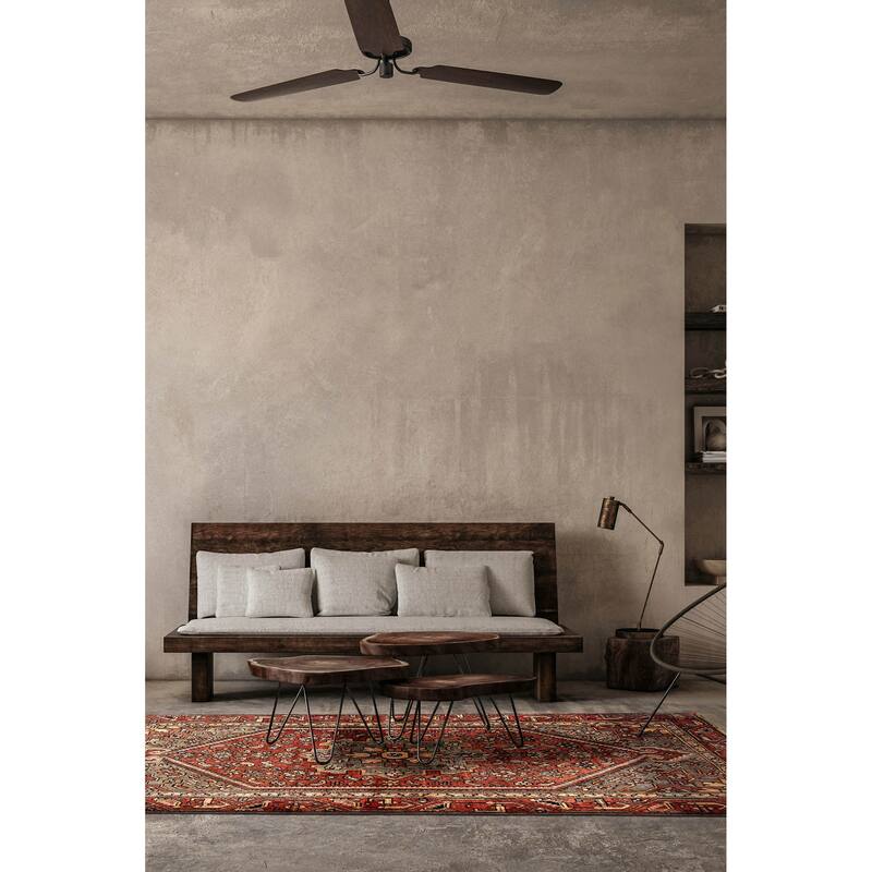 ECARPETGALLERY Hand-knotted Andelz Copper Wool Rug - 4'3 x 6'8