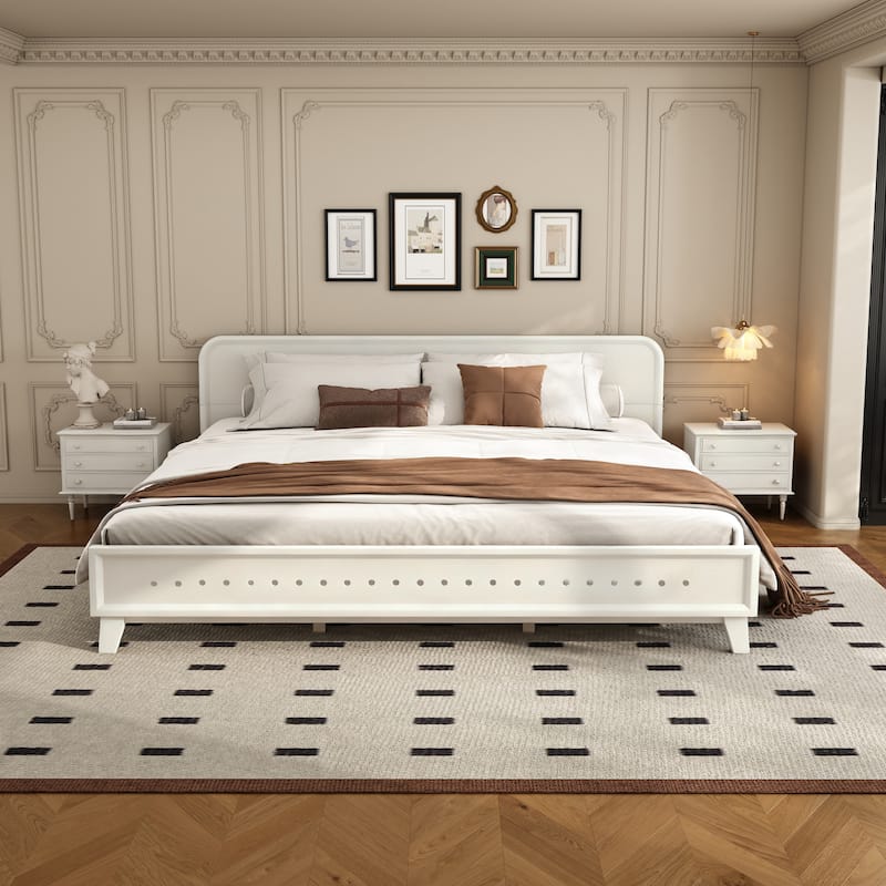 Christopher Knight Home- Alaric Solid Pine Wood Bed with Headboard