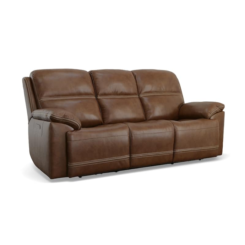 Jackson Zero Gravity Top Grain Leather Power Reclining Sofa with Power Headrests by Flexsteel