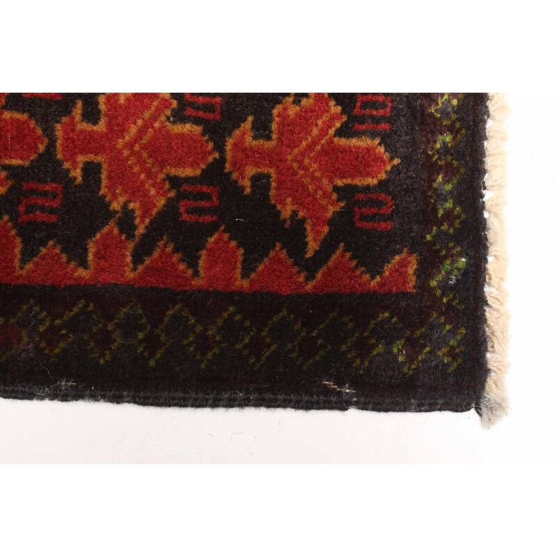 ECARPETGALLERY Hand-knotted Teimani Black Wool Rug - 2'8 x 4'11