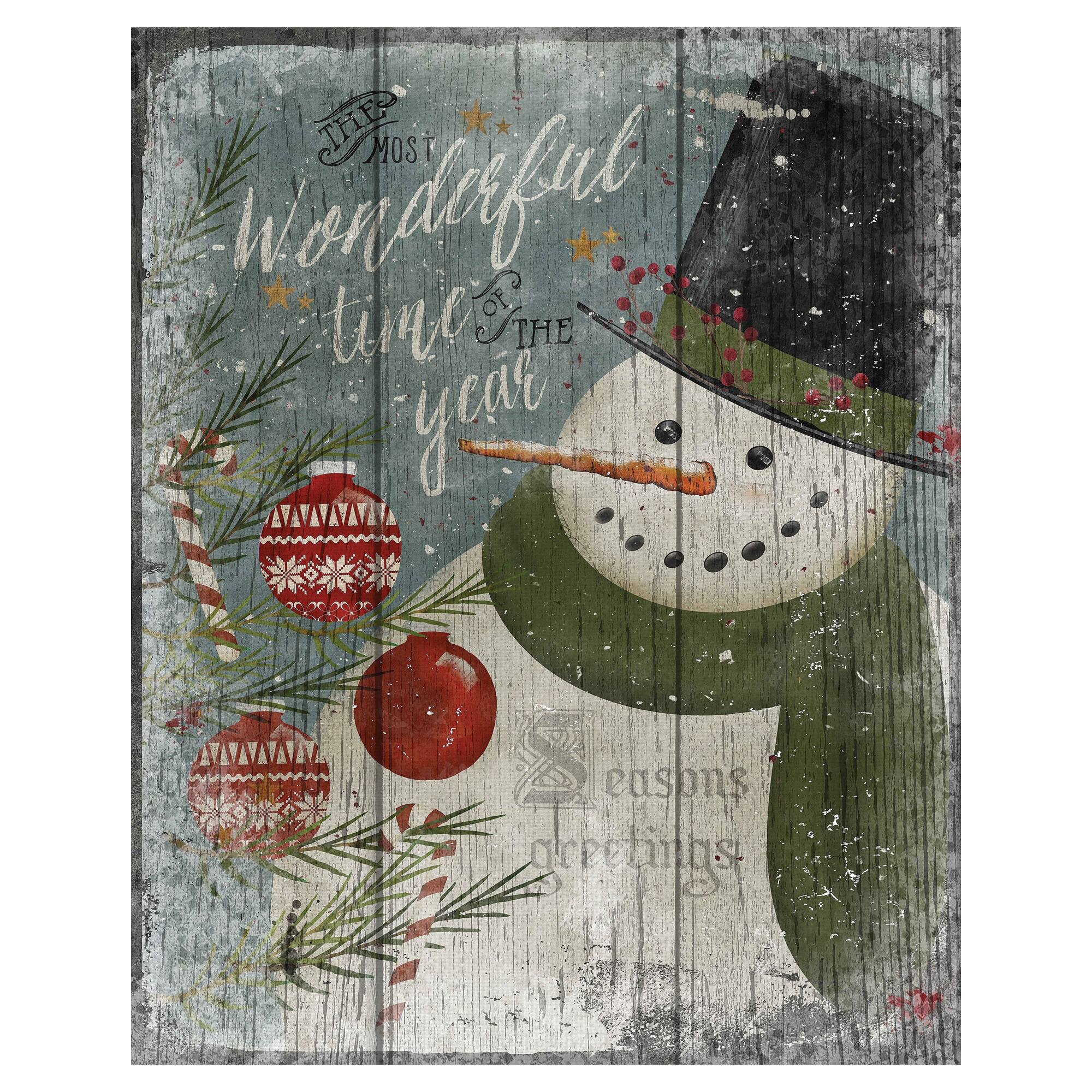 Snowman Wonderful Canvas Art Print