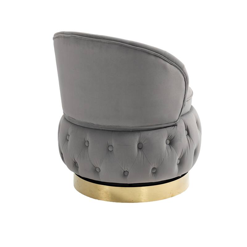 360 Degree Swivel Cuddle Barrel Accent Storage Chairs, Round Armchairs with Wide Upholstered, for Living Room