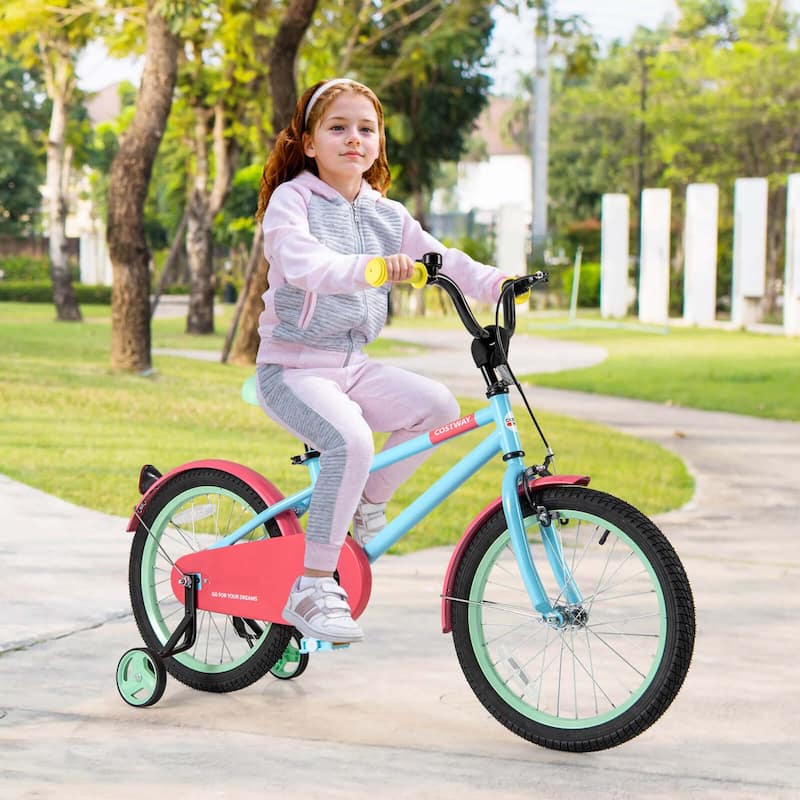 Costway 18" Kids Bike with Adjustable Saddle Handlebar Removable - See Details