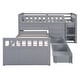 preview thumbnail 16 of 30, 78.90" L-Shaped Space Saving Bunk Loft and Bunk Platform Bed
