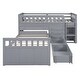 preview thumbnail 21 of 40, Space-Saving Design Twin Size Low Height Loft Bed and Platform Bed Sets, Kids Storage Bed Frame with 7 Drawers and Guardrails