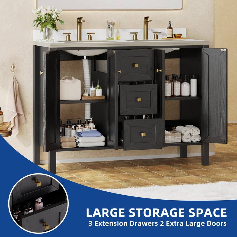 Moasis 36"/40"/ 47" Bathroom Vanity Cabinet with Sink