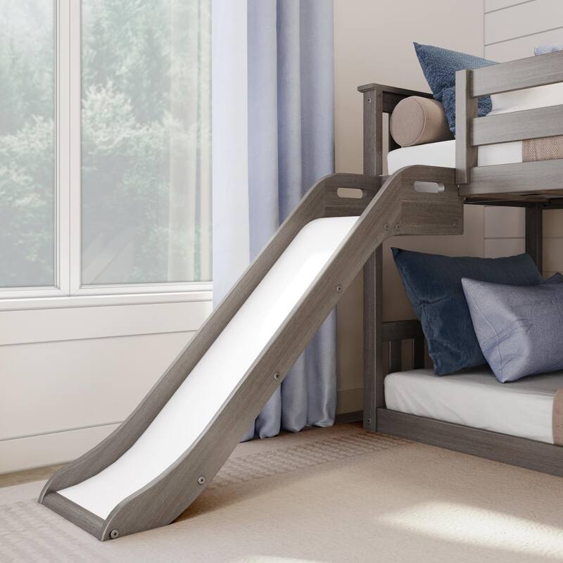 Max and Lily Classic Twin over Twin Low Bunk with Easy Slide