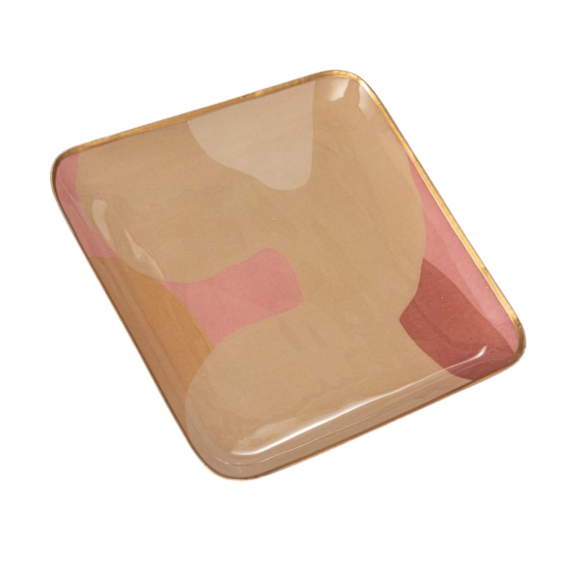 Abstract Enameled Metal Trays