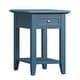 preview thumbnail 12 of 84, Zayden 1-drawer Side Table with Charging Station by iNSPIRE Q Bold Blue Steel