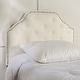 preview thumbnail 16 of 19, Silas Studded Fabric Twin-size Headboard by Christopher Knight Home Off White