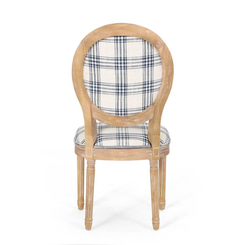 Phinnaeus French Country Fabric Dining Chairs (Set of 2) by Christopher Knight Home