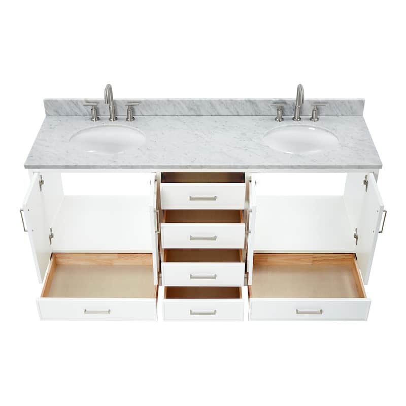 Ariel M073DCW2OVO Stafford 73" Free Standing Double Basin Vanity Set