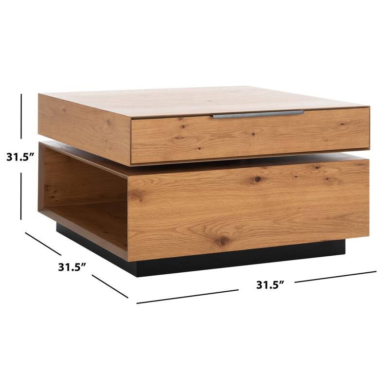 SAFAVIEH Home Geraldo Rotating Coffee Table - 32"W x 32"D x 19"H