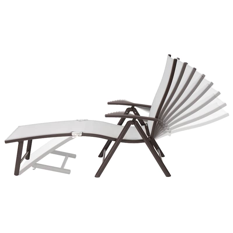 Pellebant 2PCS Adjustable Aluminum Patio Chaise Lounge Chair