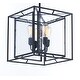 preview thumbnail 3 of 2, Era 4-light 15.75" Wide Steel Pendant - Black