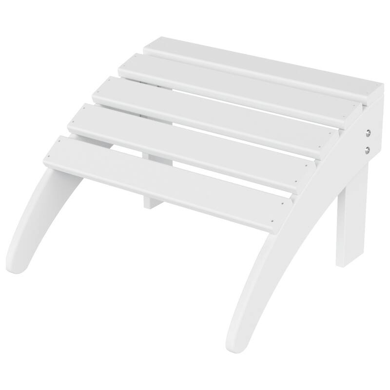 POLYTRENDS Laguna Eco-Friendly All-Weather Outdoor Patio Foldable Adirondack Chair Ottoman