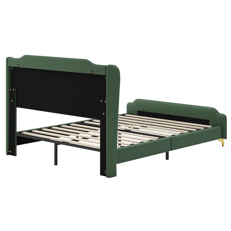 Uphou Modern Upholstered PU Leather Bed by Christopher Knight Home
