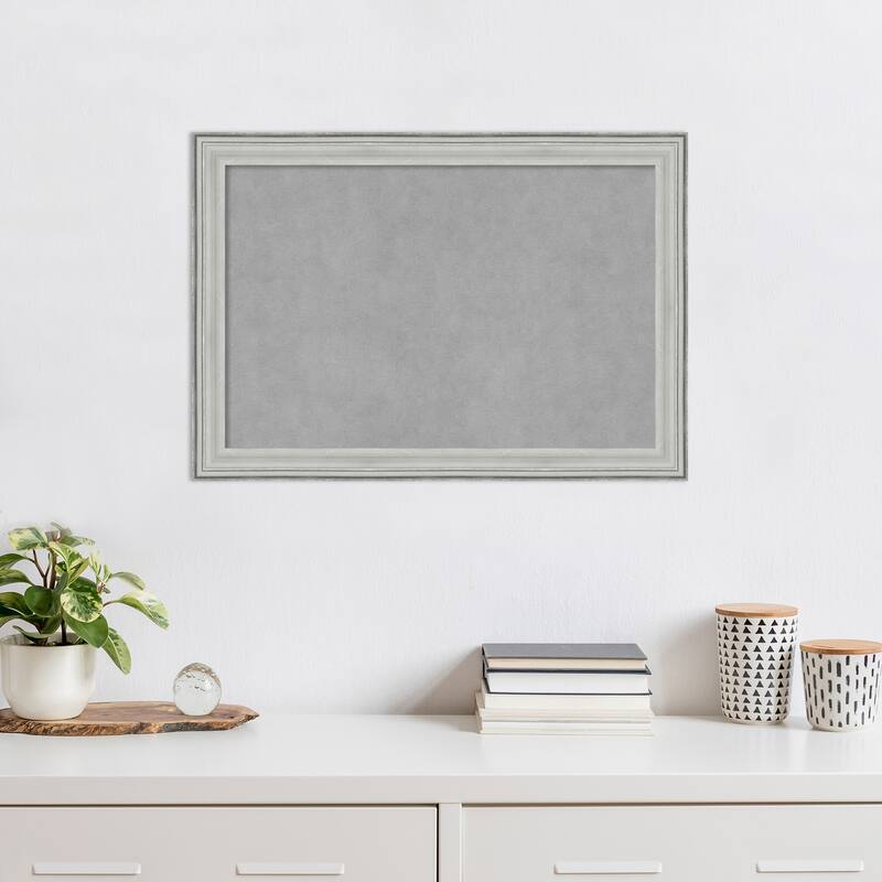 Amanti Art Bel Volto Silver Framed Magnetic Board