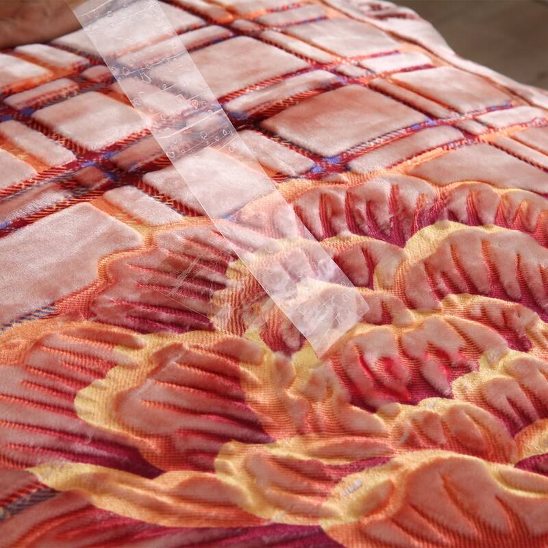 Reversible 10.5 Pounds Plush Fleece Blankets, 2 PLY A&B Design 87" x 95" Bed Blankets for Winter