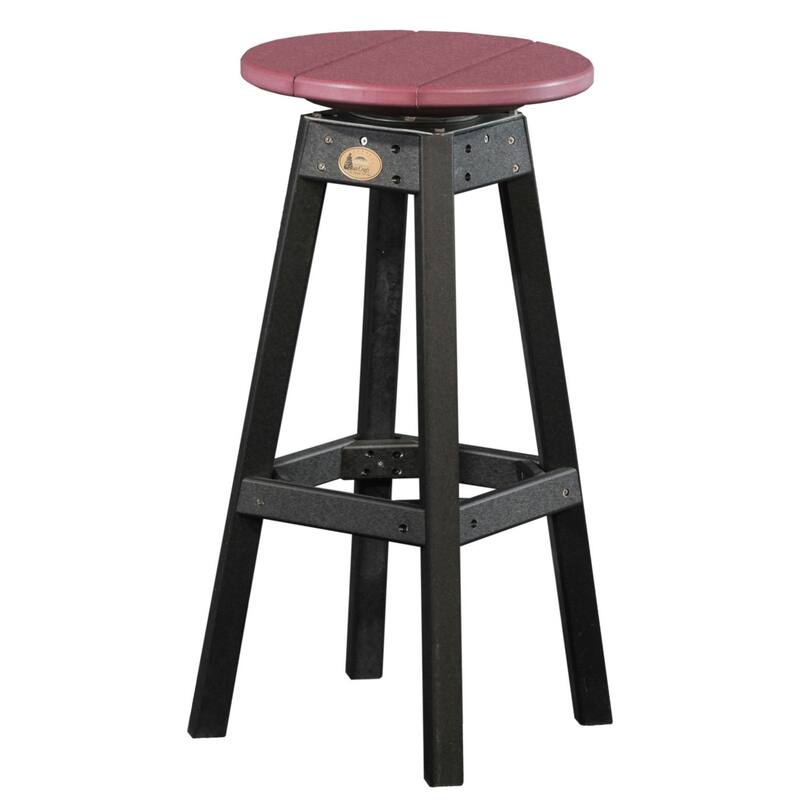Poly Lumber Bar Stool - Cherrywood & Black