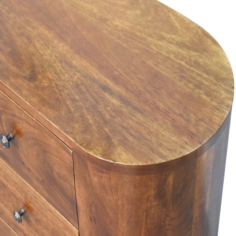 Artisan Furniture solid wood Mini Chestnut Cabinet, Brown with Three Drawers