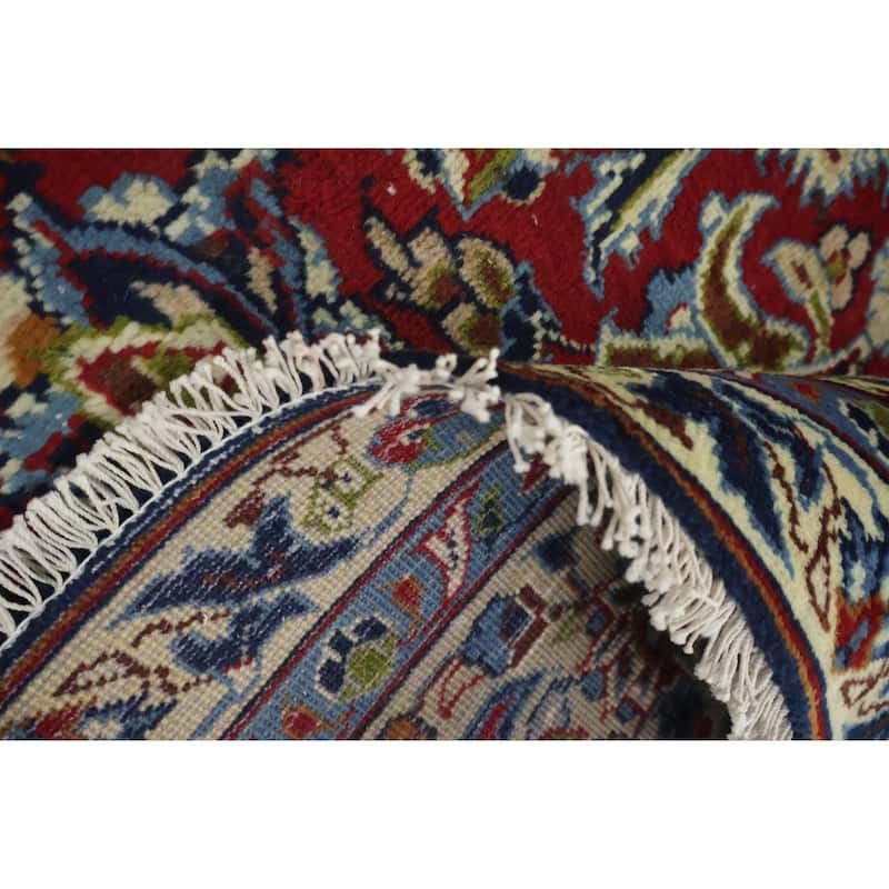 Hand Knotted Oriental 100% Wool Carpet Traditional Floral Red Najafabad Area Rug - 10' 5'' X 6' 8''