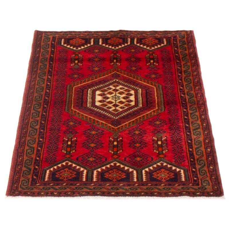 ECARPETGALLERY Hand-knotted Konya Red Wool Rug - 3'5 x 4'9