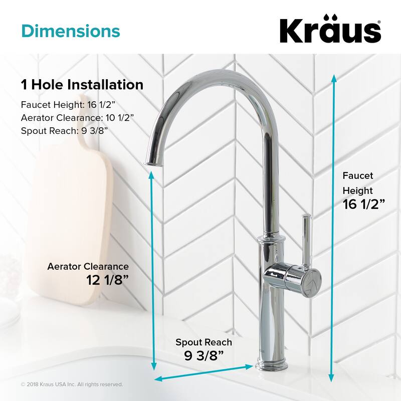 Kraus Sellette 1.8 GPM Deck Mounted Single Handle Bar Faucet with