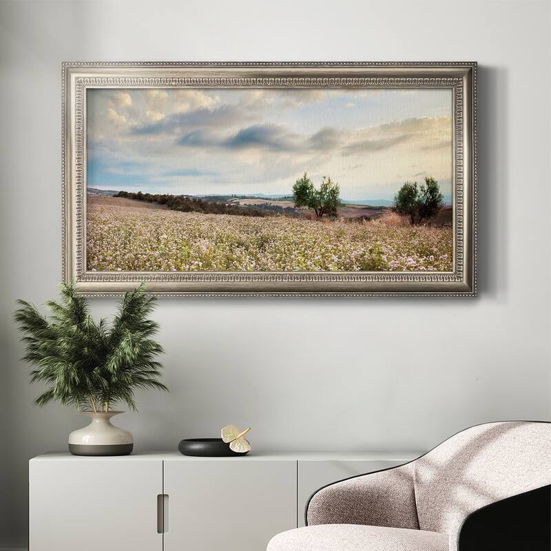 Tuscan Wildflowers Premium Framed Canvas- Ready to Hang