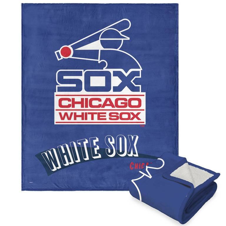 MLB CC Throwback Silk Touch Sherpa Throw Blanket - 50" x 60" - Chicago White Sox