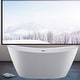 preview thumbnail 4 of 9, Acrylic 59" X 30" Freestanding Bathtub Deep Soaking Tubs