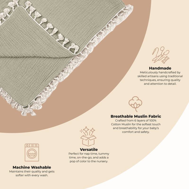 Crane Baby 6-Layer Muslin Blanket