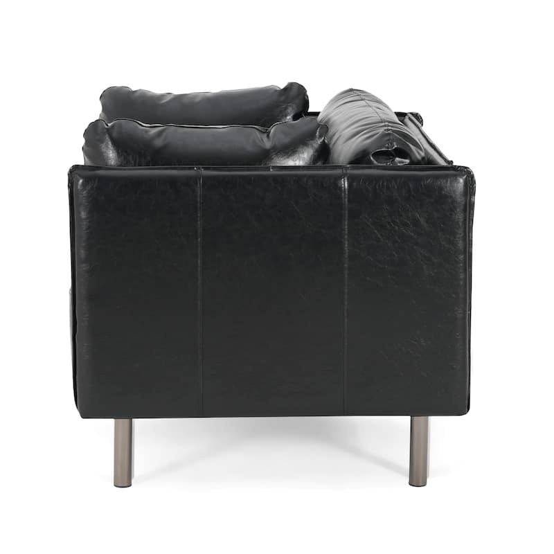 Daphne Faux Leather Lounge Chair by Christopher Knight Home