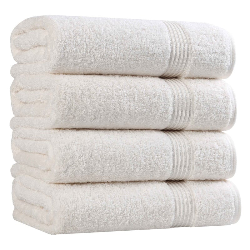 Superior Heritage Egyptian Cotton Absorbent Bath Towel Set of 4