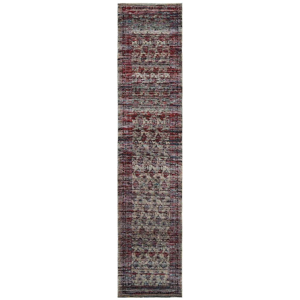 Style Haven Adalynn Distressed Border Panel Area Rug