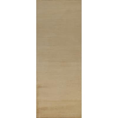 Solid Modern Gabbeh Runner Rug Hallway Handmade Wool Carpet - 2'8"x 9'7"