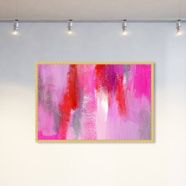 Oliver Gal Hot Pink Abstract Wall Art Framed Print Paint Pink Pink Overstock 32194413