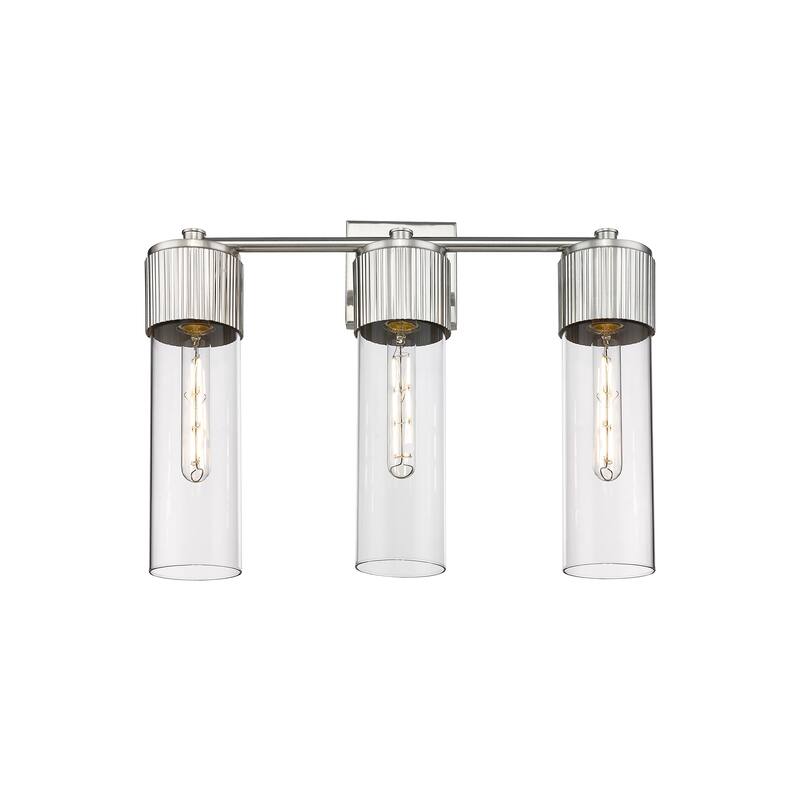 Innovations Lighting Bolivar - 3 Light 12" Wall-Mounted Bath Vanity Light - Clear/Satin Nickel