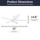 preview thumbnail 8 of 30, Copper Grove Mills 52-inch Modern White LED Ceiling Fan with Remote