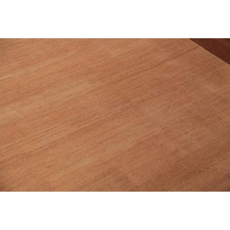 Modern Gabbeh Area Rug Handmade Oriental Solid Wool Carpet - 5'7" x 7'11"