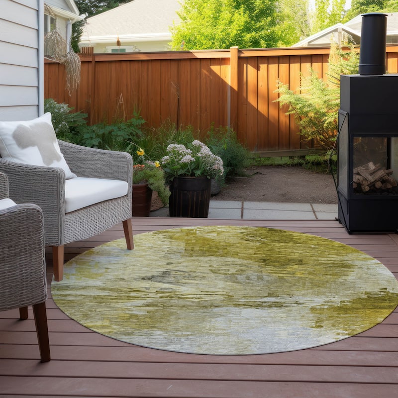 Machine Washable Indoor/ Outdoor Chantille Abstract Ombre Rug