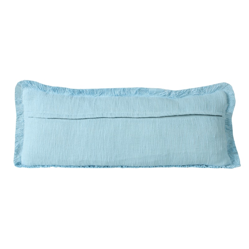 Sevita Solid Cotton Fringe Throw Pillow
