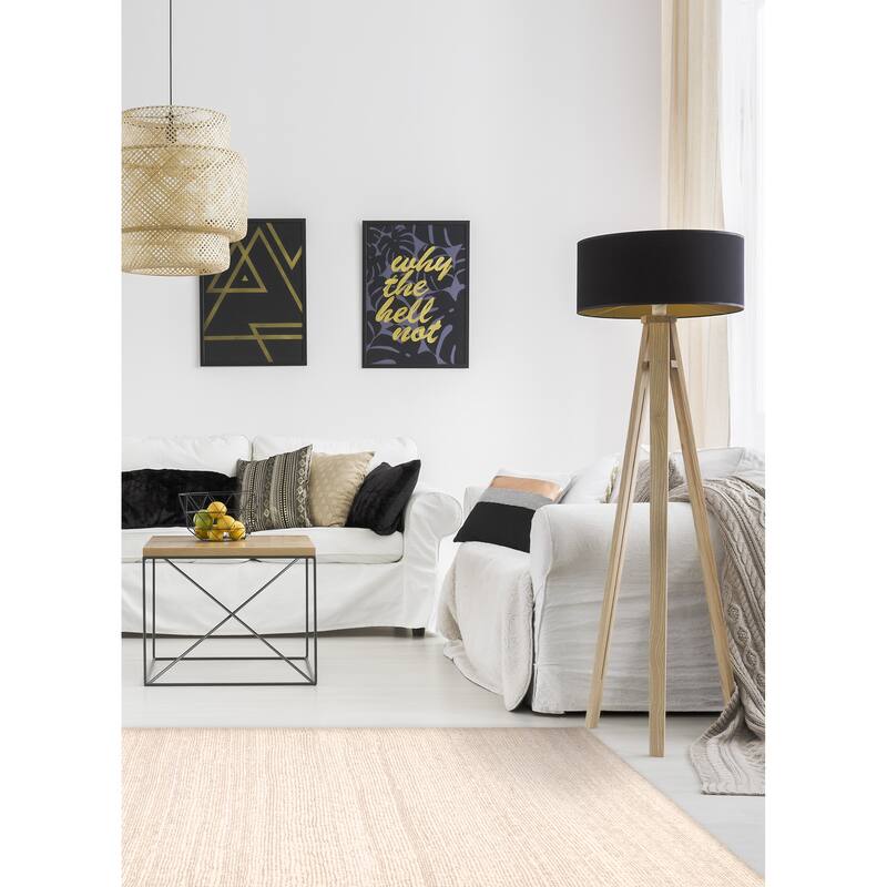 ECARPETGALLERY Braid weave Sienna Cream Wool Kilim - 7'8 x 9'11