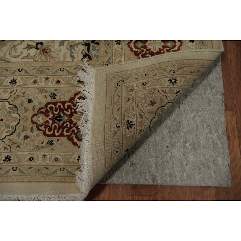 Hand Knotted Oriental 100% Wool Carpet Traditional All-Over Beige & Ivories Ziegler Area Rug - 10' 4'' X 8' 1''