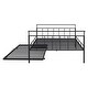 preview thumbnail 16 of 40, Metal Daybed with Trundle Bed and Curved Handle